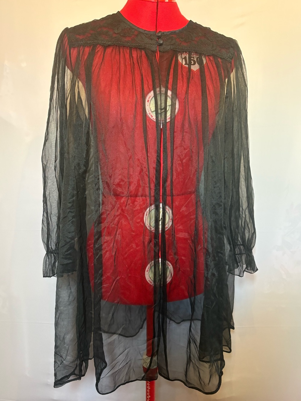 Vintage 80s Sheer House Coat